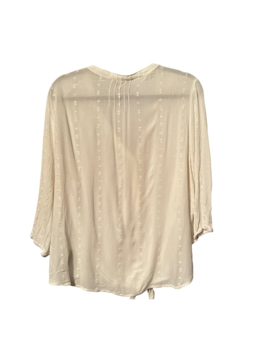 Bob Timberlake Womens White Embroidered Tie-Front Blouse Size Xl women blouse - Picture 11 of 11